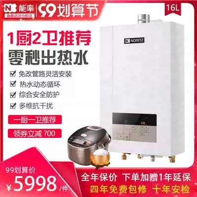 NORITZ energy rate JSQ31-TD19Q zero cold water gas water heater 16 liters constant temperature household strong row type