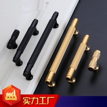 Modern minimalist American Black Drawers Wardrobe Handle Nordic Light Lavish Golden Cabinet Door Handle