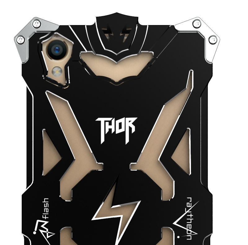 SIMON THOR Aviation Aluminum Alloy Shockproof Armor Metal Case Cover for OPPO R9 Plus & OPPO R9