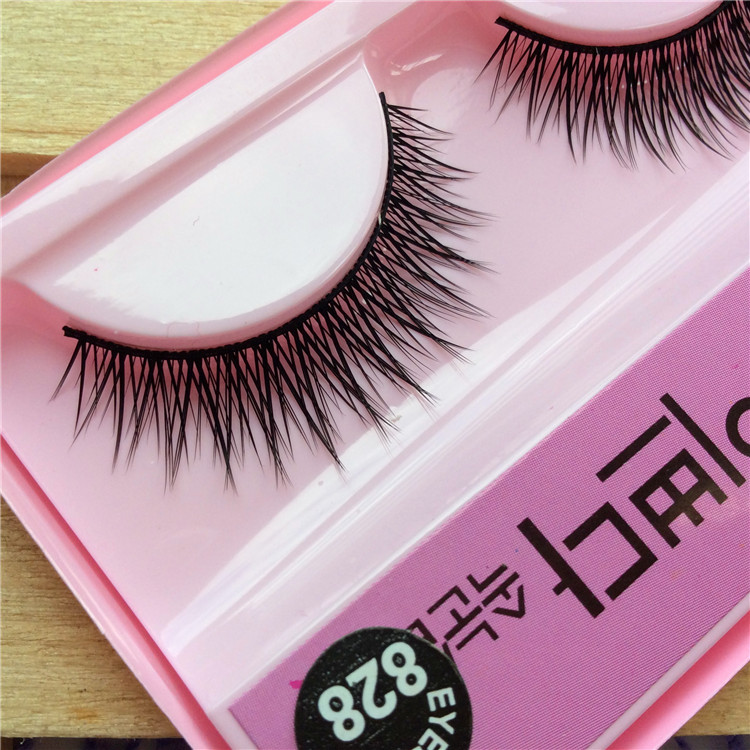 Mèo con 828 Lông mi giả Nữ Air Handmade Handmade siêu dày Độ dày mô phỏng ngắn Cos Giai đoạn trang điểm lông mi giả