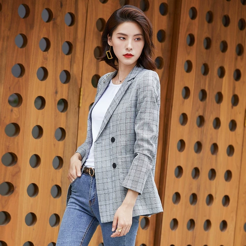 Ретро тонкий пиджак классического кроя, 2020 года, в британском стиле, свободный крой