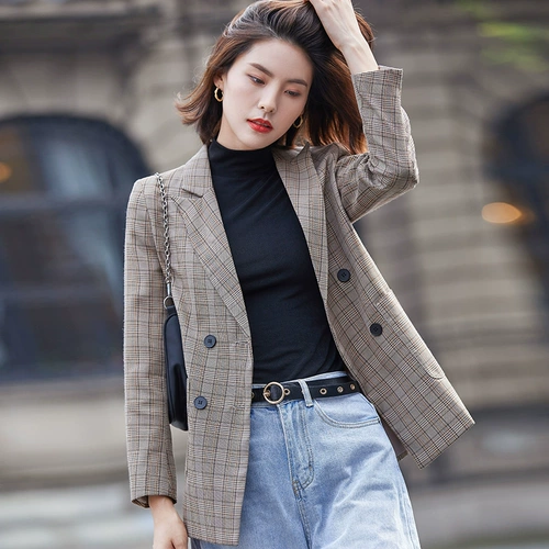 Ретро тонкий пиджак классического кроя, 2020 года, в британском стиле, свободный крой