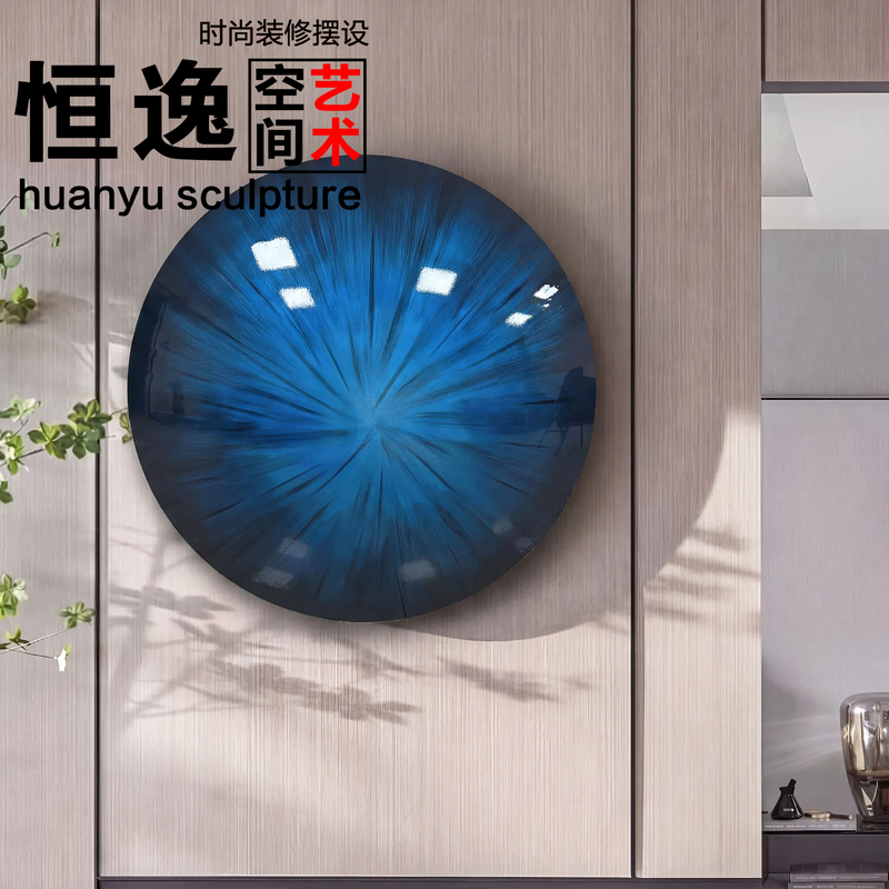 Modern Stainless Steel Round Wall Decoration for Indoor Hotel Model Room Living Room Background Wall Art Concave-Convex Mirror Wall Hanging Decoration Modern Stainless Steel Round Wall Decoration for Indoor Hotel Model Room Living Room Background Wall Art Concave-Convex Mirror Wall Hanging Decoration