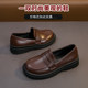 Girls' small leather shoes, spring and autumn, children's black single shoes, British style boys' performance shoes, soft bottom peas performance shoes