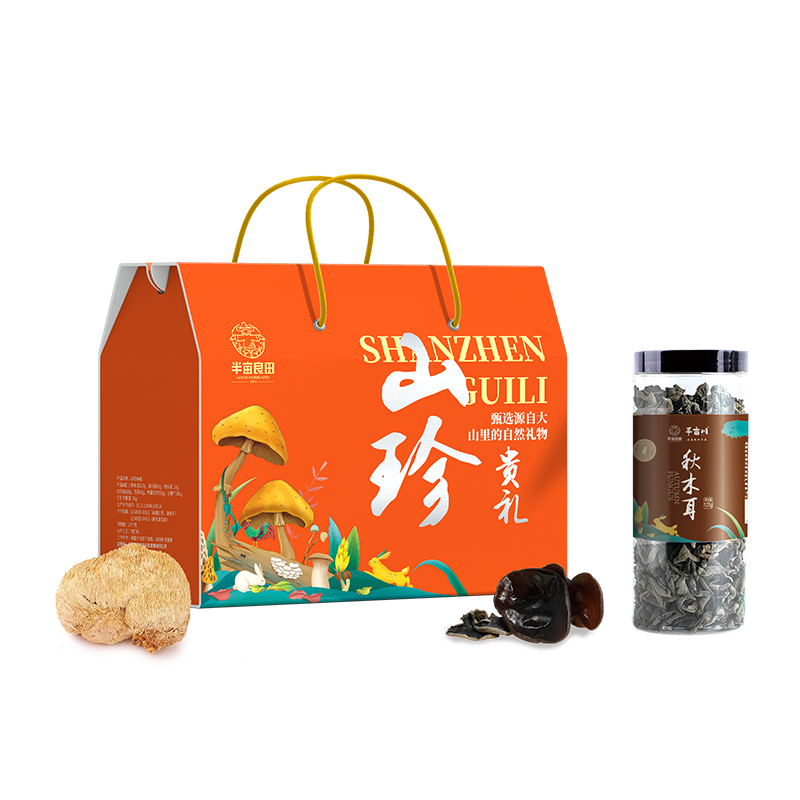 Half an acre of fertile land, half an acre of river, mountain treasure gift 1170g, north and south dry goods gift box, mountain treasure gift box, new year gift box