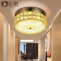 Hui Chao Golden Crystal aisle lamp led sun lamp modern warm porch corridor lamp small round household ceiling lamp
