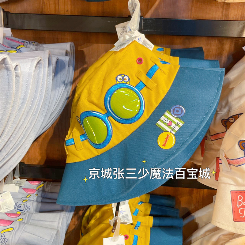 In-Stock Usj Osaka Universal Studios Minions Bob Tim Bear Bucket Hat Sun Hat Fisherman Hat Sun Protection