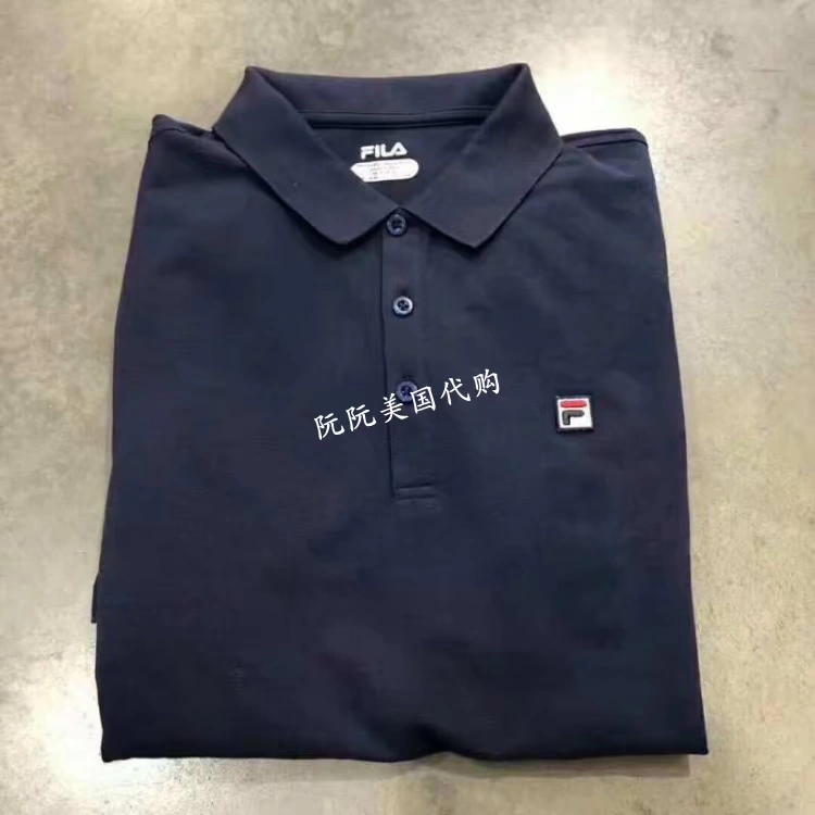 阮 Spot Fila Đàn ông tay áo ngắn Áo thun cotton ngắn tay Chiết Giang Kimuafa - Áo polo thể thao