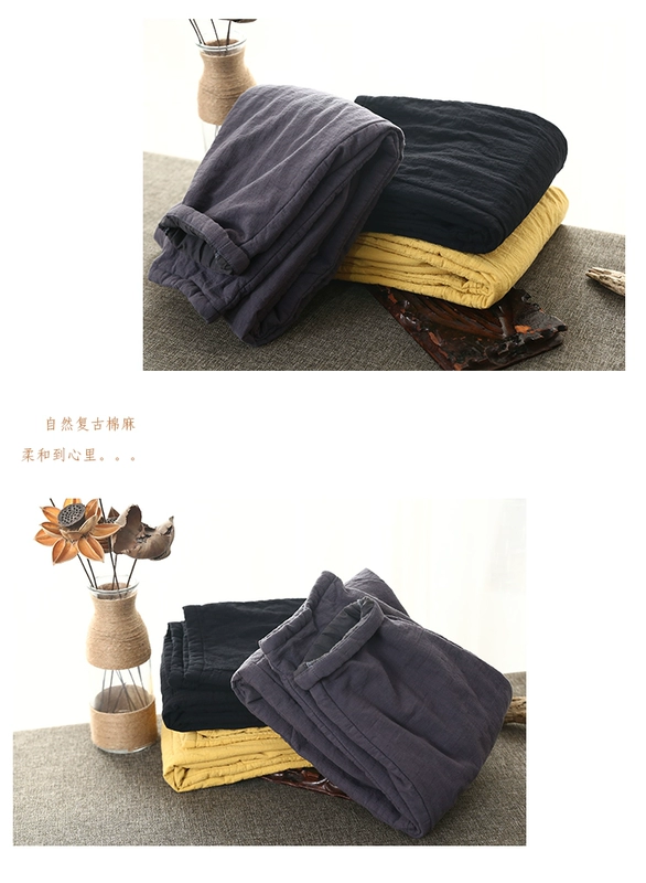 Pu Xi mới thun thun cotton chần cotton quần nữ dày quần cotton ấm áp mùa thu và đông show quần harem quần thể thao nữ