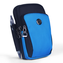 Multifunction Pocket Outdoor Wearing Leather Strap Bag 6 6 Inch Large Screen Phone Bag Sloped Satchel Shoulder small hanging bag for men and women