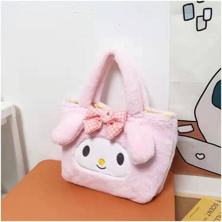 Мультяшный портативный ланч-бокс с бантиком, сумка-органайзер, небольшая сумка                       