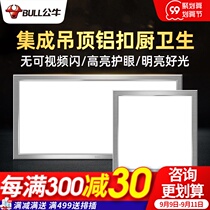 Bull toilet light recessed LED flat panel 300 600 ceiling light panel square grille integrated board Light