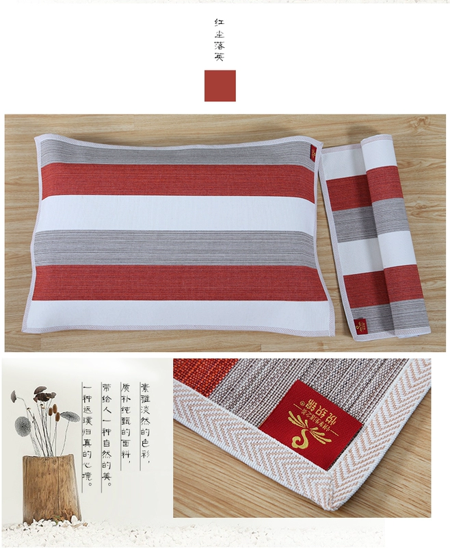 Yue thổ cẩm cotton cũ vải thô gối khăn sọc dày mã hóa bông mồ hôi thấm gối khăn đơn đôi cặp vỏ gối