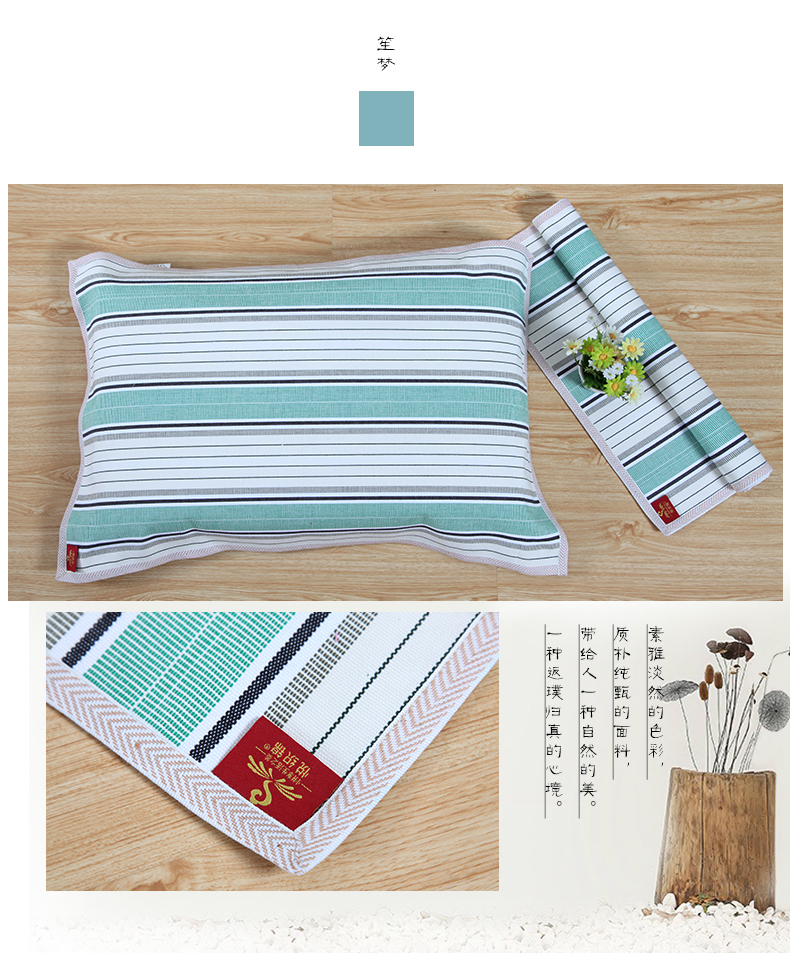 Yue thổ cẩm cotton cũ vải thô gối khăn sọc dày mã hóa bông mồ hôi thấm gối khăn đơn đôi cặp