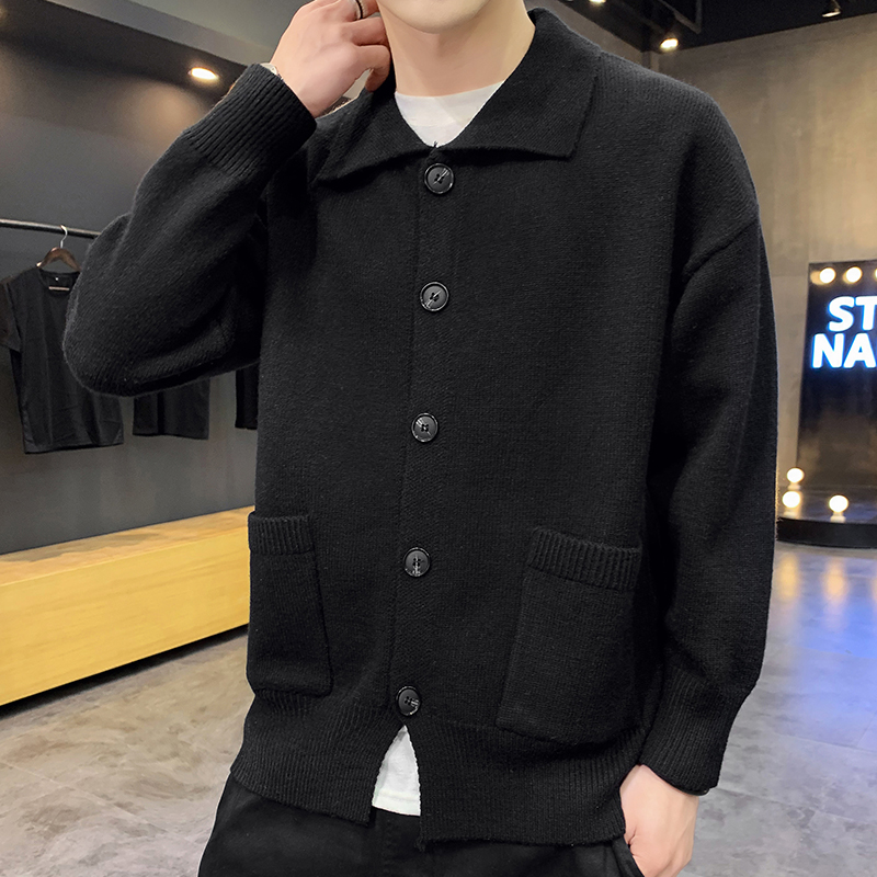 Mùa xuân và mùa thu nam Hàn Quốc lỏng lẻo hàng dệt kim áo khoác xu hướng tính cách của nam giới thường dòng áo khoác len cardigan.