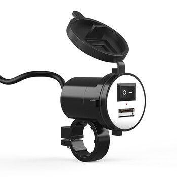 Motorcycle and Car Modified USB Super Fast Charging Port with Added Car Charger, Flash Charging, Waterproof Car Charger