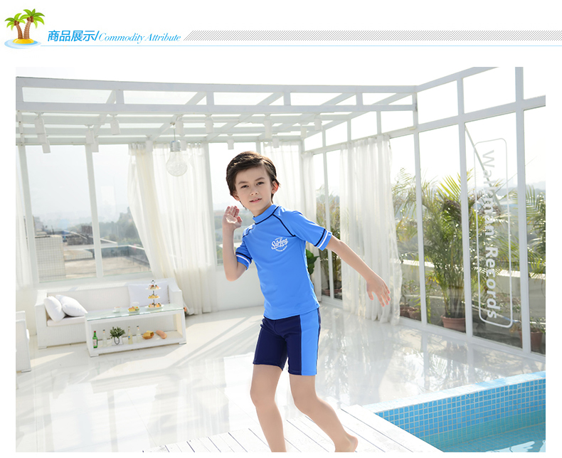 Đồ bơi cho trẻ em trai Chia bé trai lớn Cậu bé hoạt hình Áo tắm Học sinh dễ thương Beach Spa Đồ bơi đồ bơi bé gái tay dài