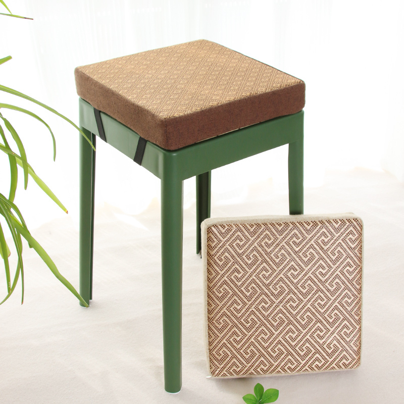 Summer Ice Rattan Seat Cushion Clothing Factory Square Plastic Stool Sponge Cushion Winter and Summer Dual-Use Removable Pe Rattan Cooling Cushion