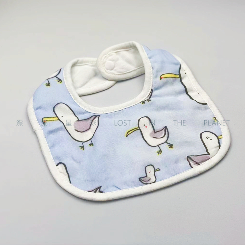 2 layers 4 layers of yarn summer breathable saliva towel cute duck bib light baby nursing towel cartoon newborn