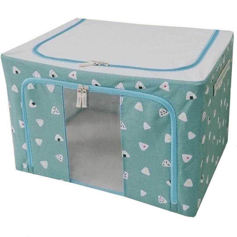 Waterproof stacked steel frame Oxford cloth cotton and linen storage box clothes sorting quilt storage box extra large