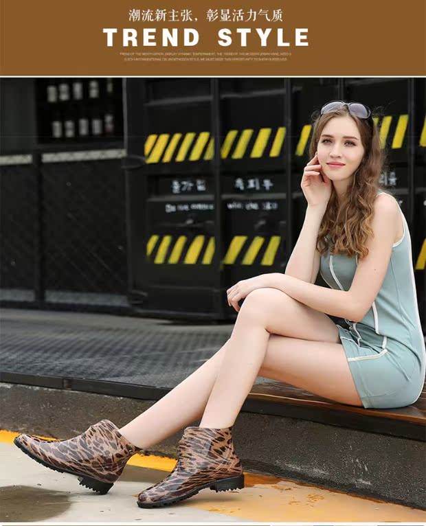 Mùa thu và mùa đông ống ngắn đi mưa của phụ nữ thời trang hoang dã dành cho người lớn giày nữ đi mưa thời trang