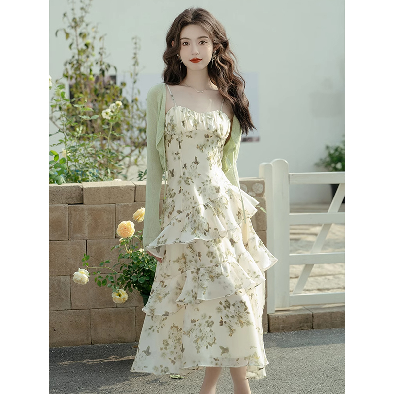 IRO REVO Summer dress, skirt, set, french style, floral print IRO REVO Summer dress, skirt, set, french style, floral print