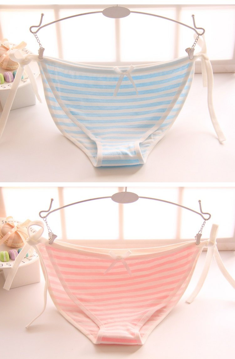 Thắt lưng thấp cô gái gợi cảm COS sọc béo lần Hatsune cotton quai nữ hoạt hình tam giác đồ lót bán buôn quan xi