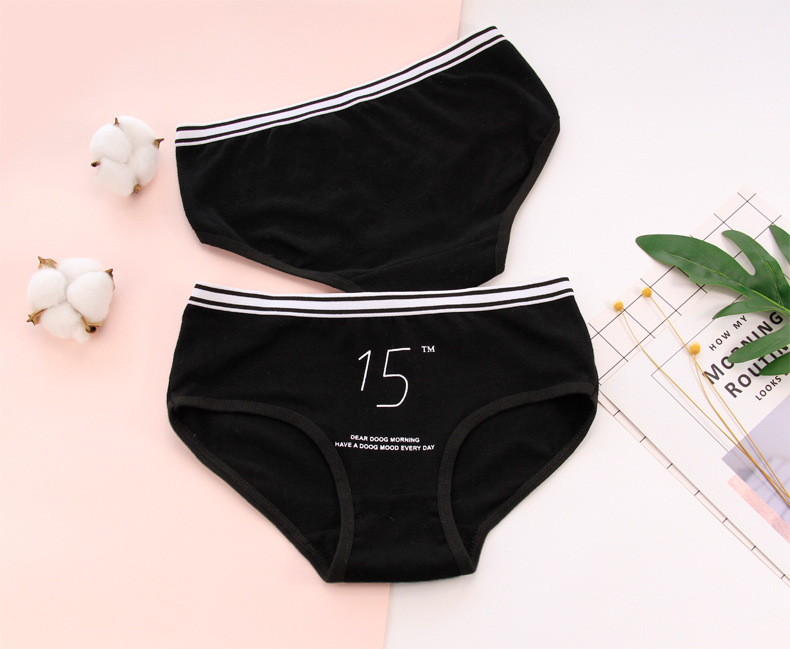 Túi hip đồ lót nữ cotton 100% cotton 裆 eo dễ thương sexy thoáng khí mềm cô gái tóm tắt bán buôn