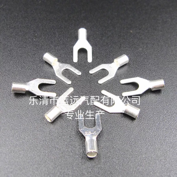 UT2 5-4 fork-shaped cold-pressed terminal bare cold-pressed terminal copper nose cold-pressed ear 1000 brass