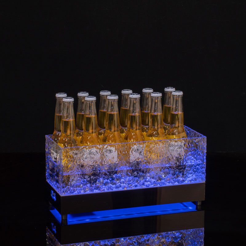 Bar Luminous Ice Bucket LED Beer Champagne Barrel Ice Sealed Ice Cubes Foreign Wine Commercial KTV Special Acrylic Ice Wine Barrel