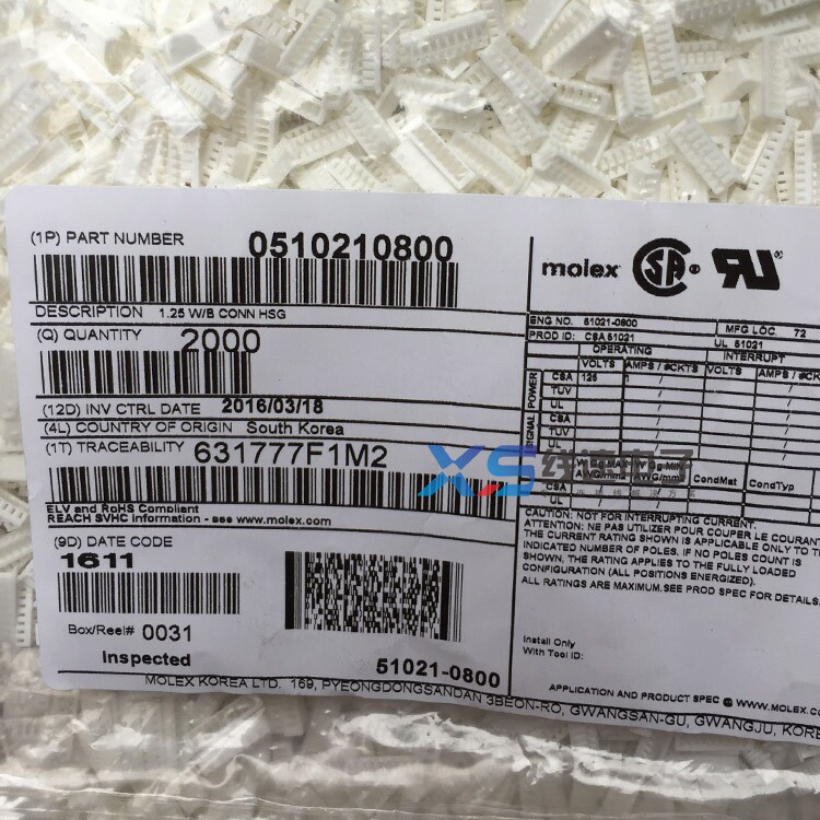 MOLEX original fit 51021-0800 connector 510210800 spot 1 only up for quick shipping straight