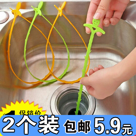 Sewer Residue Hair Cleaner Kitchen Sink Piping Cleaning Hook Bathroom Outfall Anti-Clogging Dredge