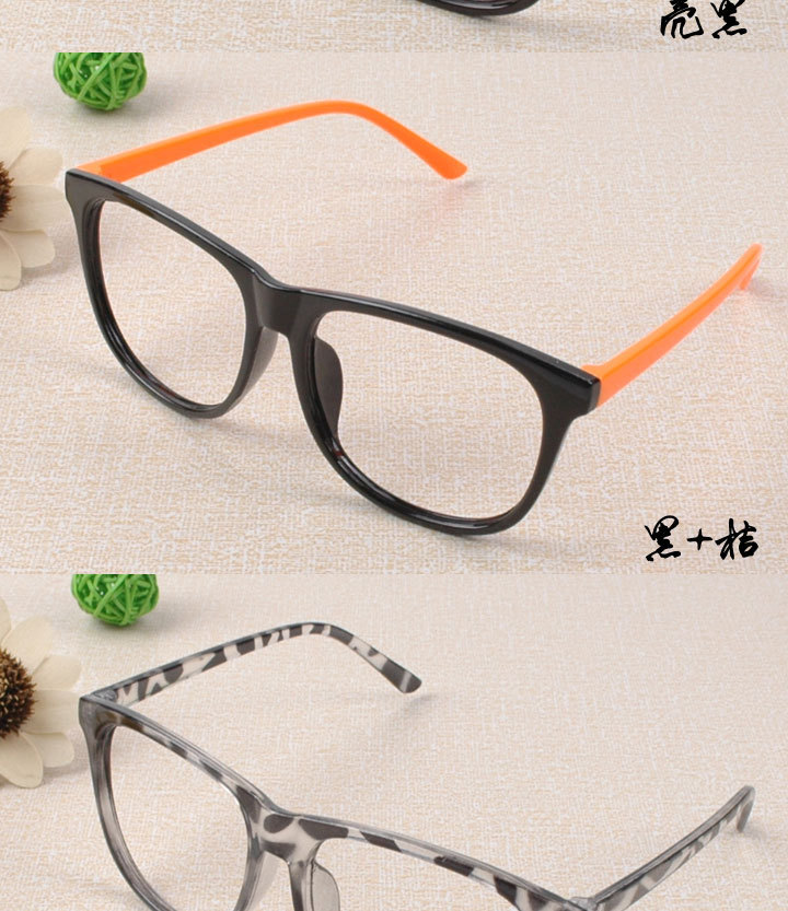 Thời trang Hàn Quốc retro nam và nữ mô hình kính khung siêu nhẹ tấm khung trang trí lớn mặt tròn đầy đủ khung gương kính chanel