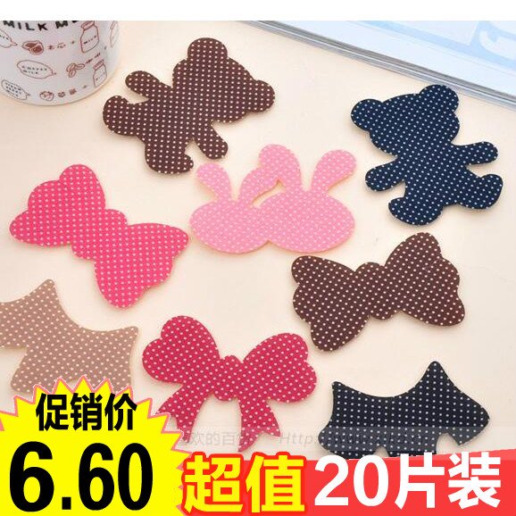 Children's baby cute bangs stickers broken hair stickers sticky hair stickers Velcro adult butterfly sticky hair accessories girls