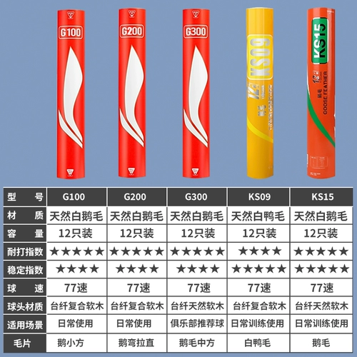 Подлинное ливие бадминтона. Прочный 12-пакет G100 Gose Feather Professional Beating Wang Fangfeng Kaisheng Competition Ball Ball Ball