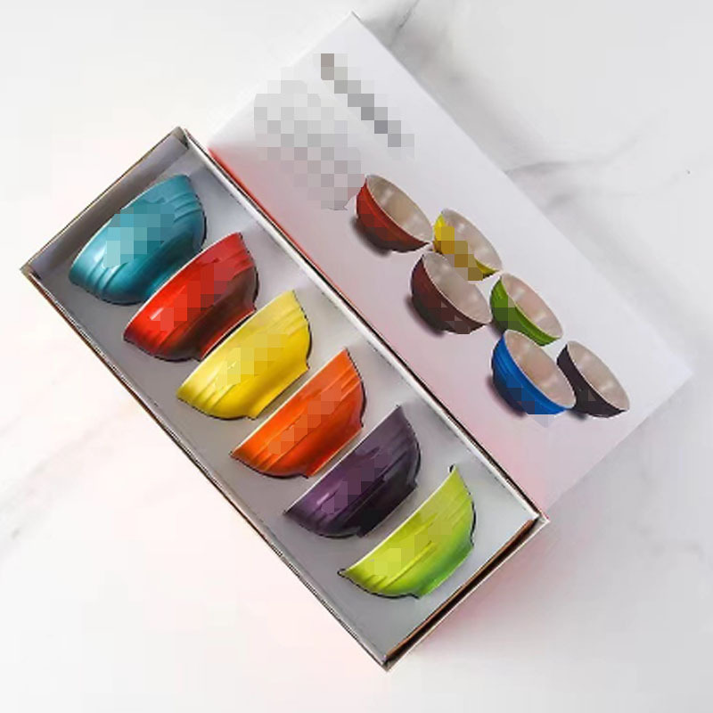 High-Looking French Rainbow-Colored Creative Bowls and Spoons, Macaron-Colored Chopsticks, Cute Gradient Children's Tableware