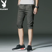Playboy hè bảy điểm quần short nam phiên bản Hàn Quốc của ngụy trang thủy triều Slim thẳng co giãn thoáng khí thanh niên