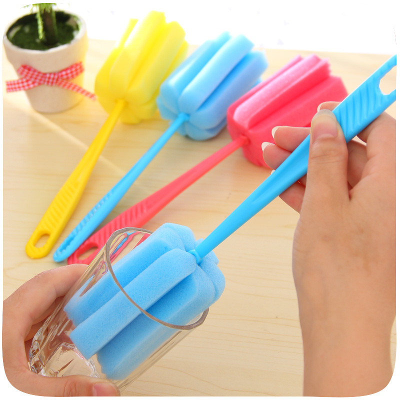 Powerful Decontamination Cup Brushed Plastic Milk Bottle Brushed Brush Long Handle Cup Brushed Fine Brushed Wool Cleaning Brush kitchen with brush