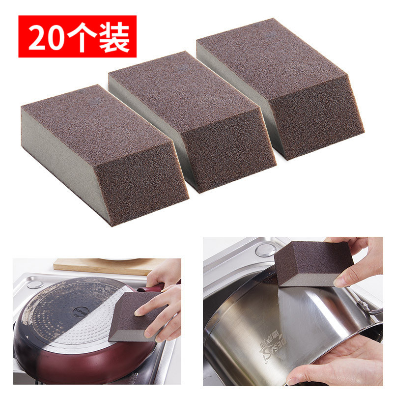 Diamond Abrasive Magic Eraser for Household Use, Dishwashing and Pot Scrubbing Tool, Kitchen Cleaning, Descaling and Rust Removal Sponge Scrubber, Pot Brush