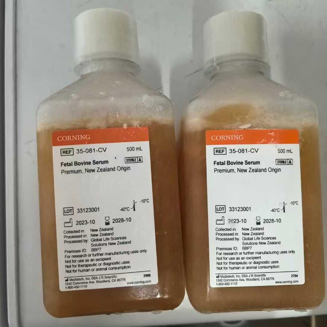 Corning康宁35-081-CV/35-179-CV新西兰/乌拉圭胎牛血清FBS 500ml