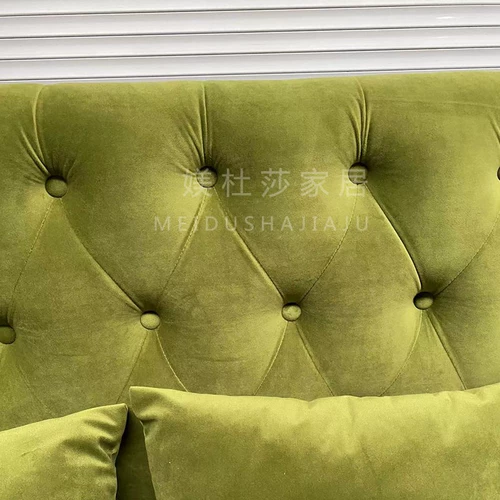 Ретро зеленый дизайнерский диван для двоих, мебель, французский ретро стиль, в американском стиле