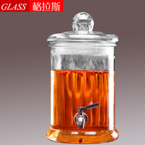 Lead-free thick glass wine bottle with faucet 10kg wine cans medicine bottle sealed jar wine jar wine jar