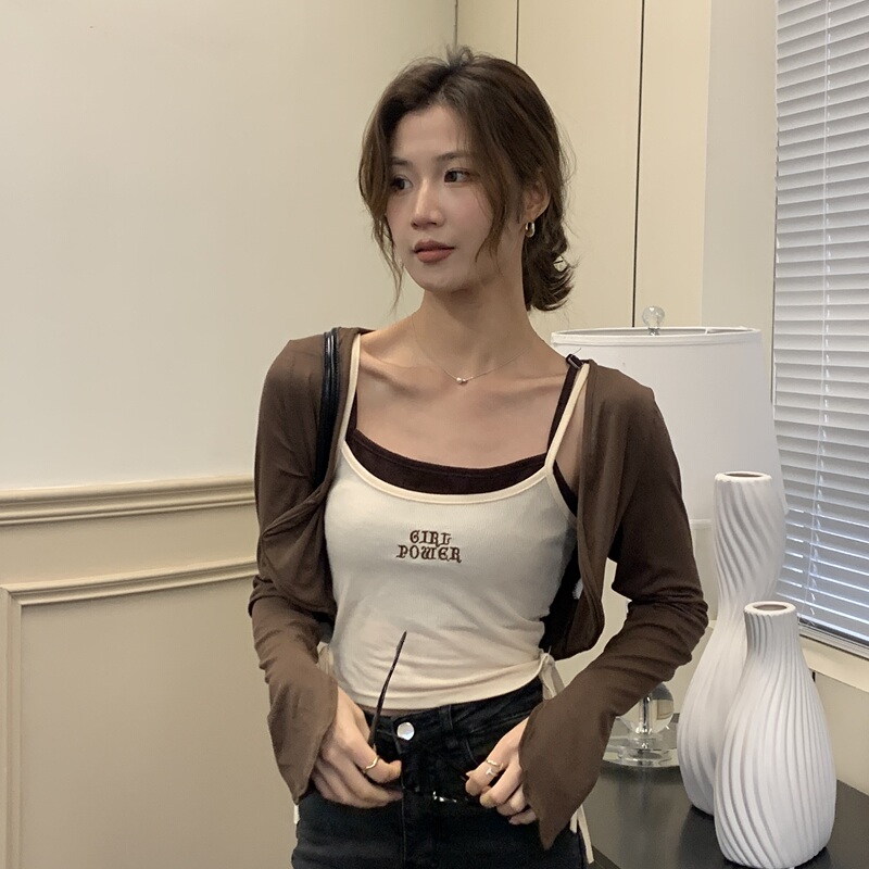 French Waistoutwear, Modal Short Outwear with Suspender Skirt, Cardigan, Sun Protection Clothing, Air-Conditioning Shirt, Women's Outer Shawl French Waistoutwear, Modal Short Outwear with Suspender Skirt, Cardigan, Sun Protection Clothing, Air-Conditioning Shirt, Women's Outer Shawl