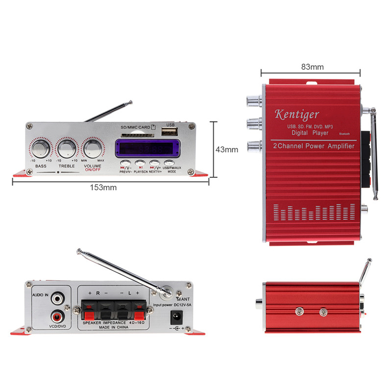 bộ phát wifi xiaomi Máy khuếch đại mini xe hơi Kentiger HY-400 Máy nghe nhạc đĩa U với bộ khuếch đại radio - Trình phát TV thông minh