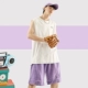DASE Studio Summer Tide Thương hiệu Cặp đôi tay áo Vest nam Hip-Hop Loose Letter In Áo thun cotton vai - Áo vest cotton ao ba lo nam