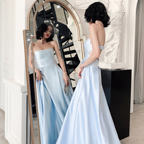 Evening dress dress female banquet elegant temperament long ladies fashion party birthday dress dress high quality texture