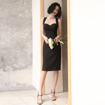 French evening dress skirt can usually wear 2021 New temperament celebrities short birthday party dress women