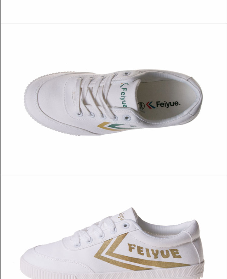 Feiyue bước nhảy vải trắng cổ điển giày thời trang hoang dã đôi mẫu giày thể thao nam và nữ theo dõi và giày lĩnh vực giày sinh viên - Plimsolls giày thể thao lining