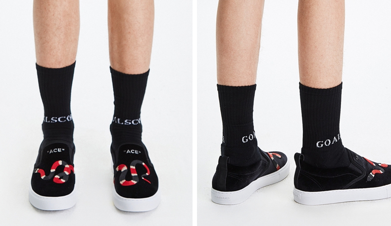 TRENDIANO quần áo mùa thu nam giản dị thêu chữ hoa văn thấp để giúp giày 3GA351801P - Giày thấp sneaker nam