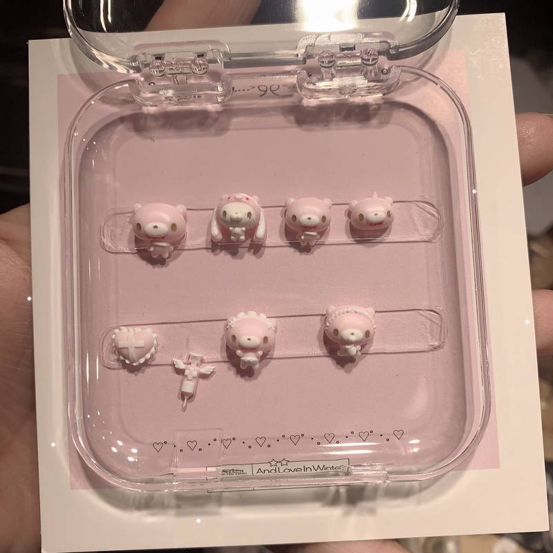 Violent Bear Gloomy Nail Art Accessories Cute Girly Pink Piggy 3D Animal Resin Nail Decorations Violent Bear Gloomy Nail Art Accessories Cute Girly Pink Piggy 3D Animal Resin Nail Decorations